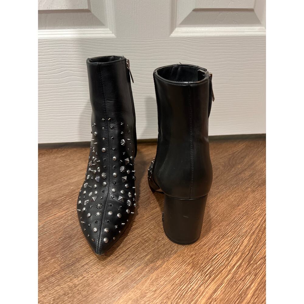 Sam Edelman Hal Studded Bootie in Black Leather Women's 8 - Picture 3 of 10